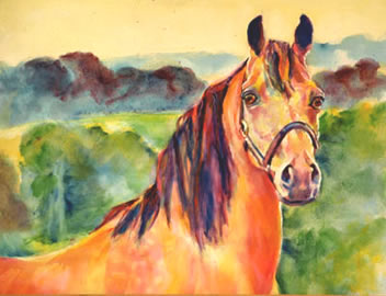 Jazz - painting of Morgan mare by Karen Brenner